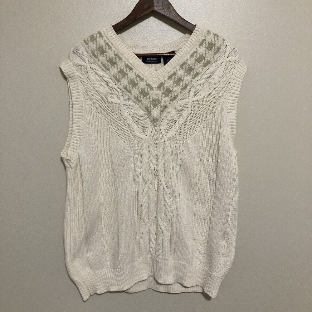 Vintage Byford London New York Sweater Vest Men’s Size Extra Large Silk Cotton
